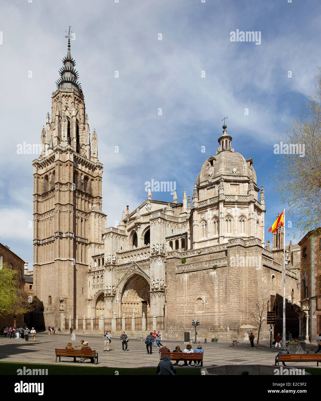 L'Espagne, Castille La Mancha, Toledo, centre historique classé au Patrimoine Mondial par l'UNESCO, la cathédrale du 13e siècle Banque D'Images