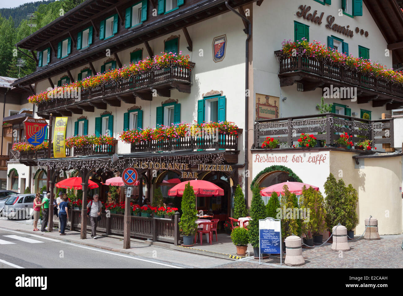 L'Italie, Trentin-Haut-Adige, Province autonome de Bolzano, les Dolomites, Val di Fassa, Canazei Banque D'Images