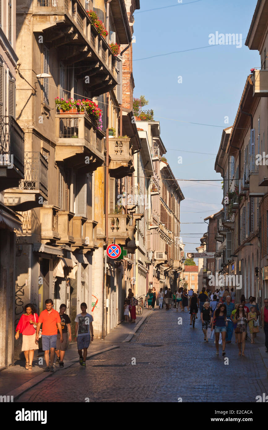 L'Italie, Lombardie, Pavie, le centre-ville historique Banque D'Images