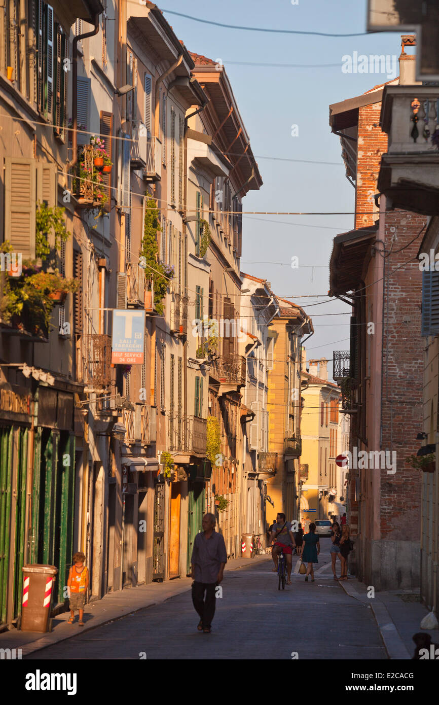 L'Italie, Lombardie, Pavie, le centre-ville historique Banque D'Images