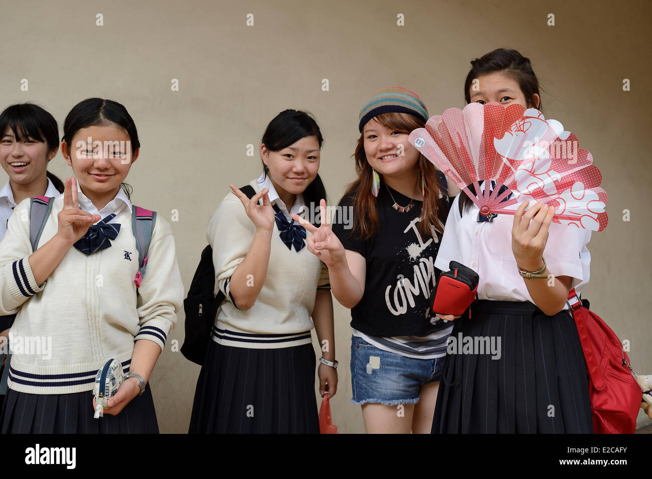 Singapour, les étudiants de la région de Little India Banque D'Images