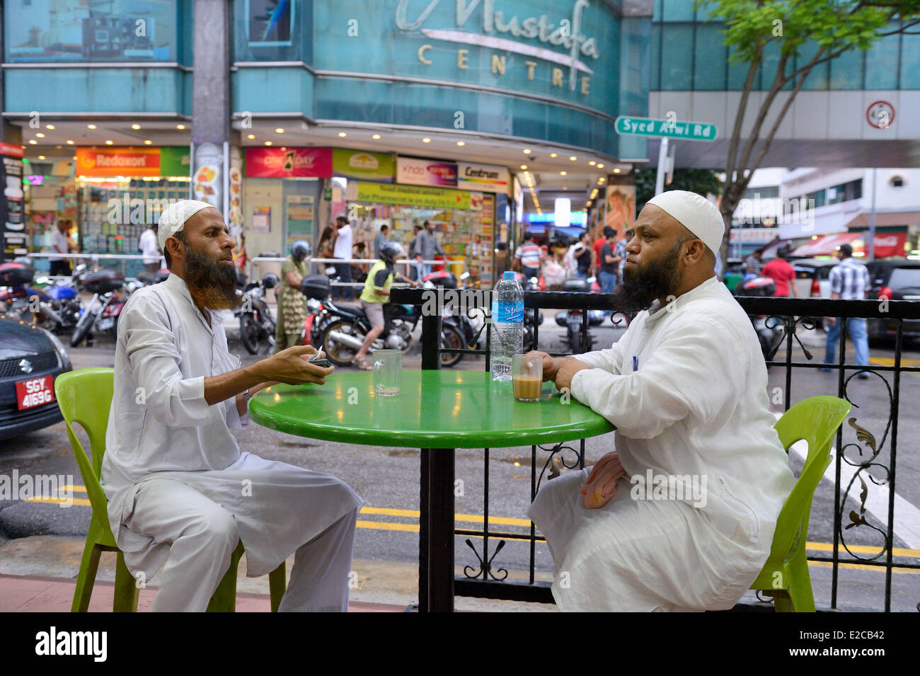 Singapour, restaurant à Little India salon Banque D'Images