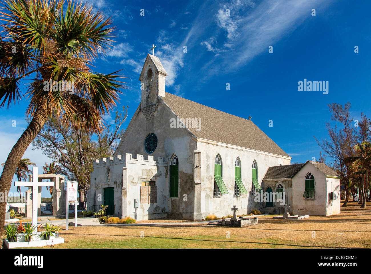 L'Île Eleuthera, Bahamas, district de Governor's Harbour (Central Eleuthera), Église Banque D'Images