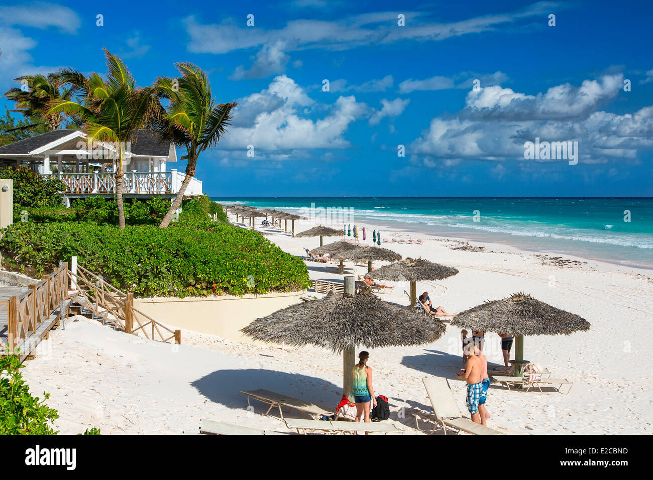 Bahamas, Harbour Island, plage de Coral Sands Hotel Banque D'Images