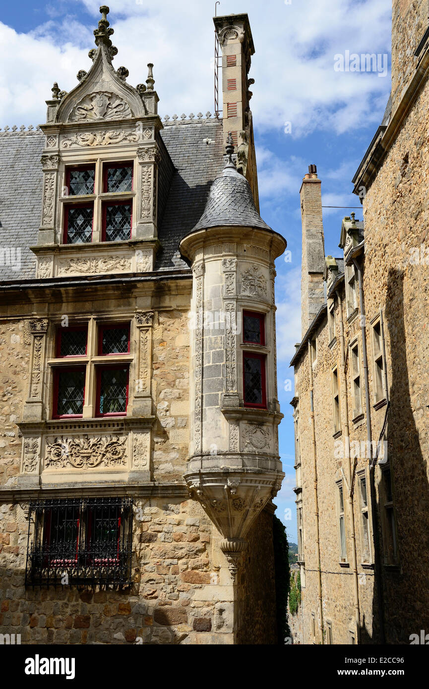 France, Sarthe, Le Mans, Cité Plantagenêt (vieille ville), La Maison a la tourelle (la tourelle) Maison du 16ème siècle Banque D'Images