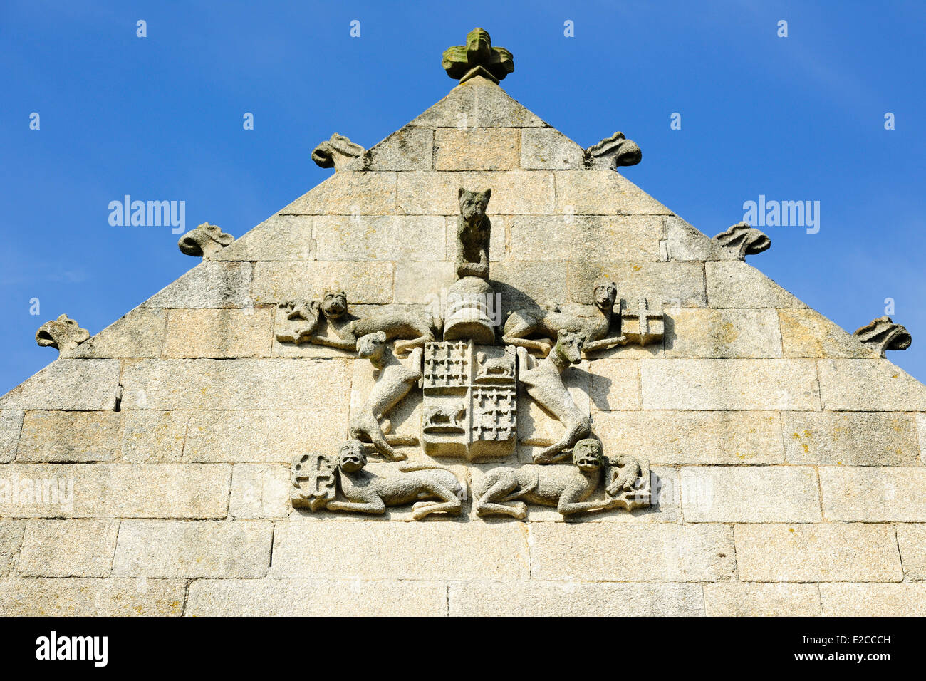 France, Cotes d'Armor, Mur de Bretagne, l'église Banque D'Images
