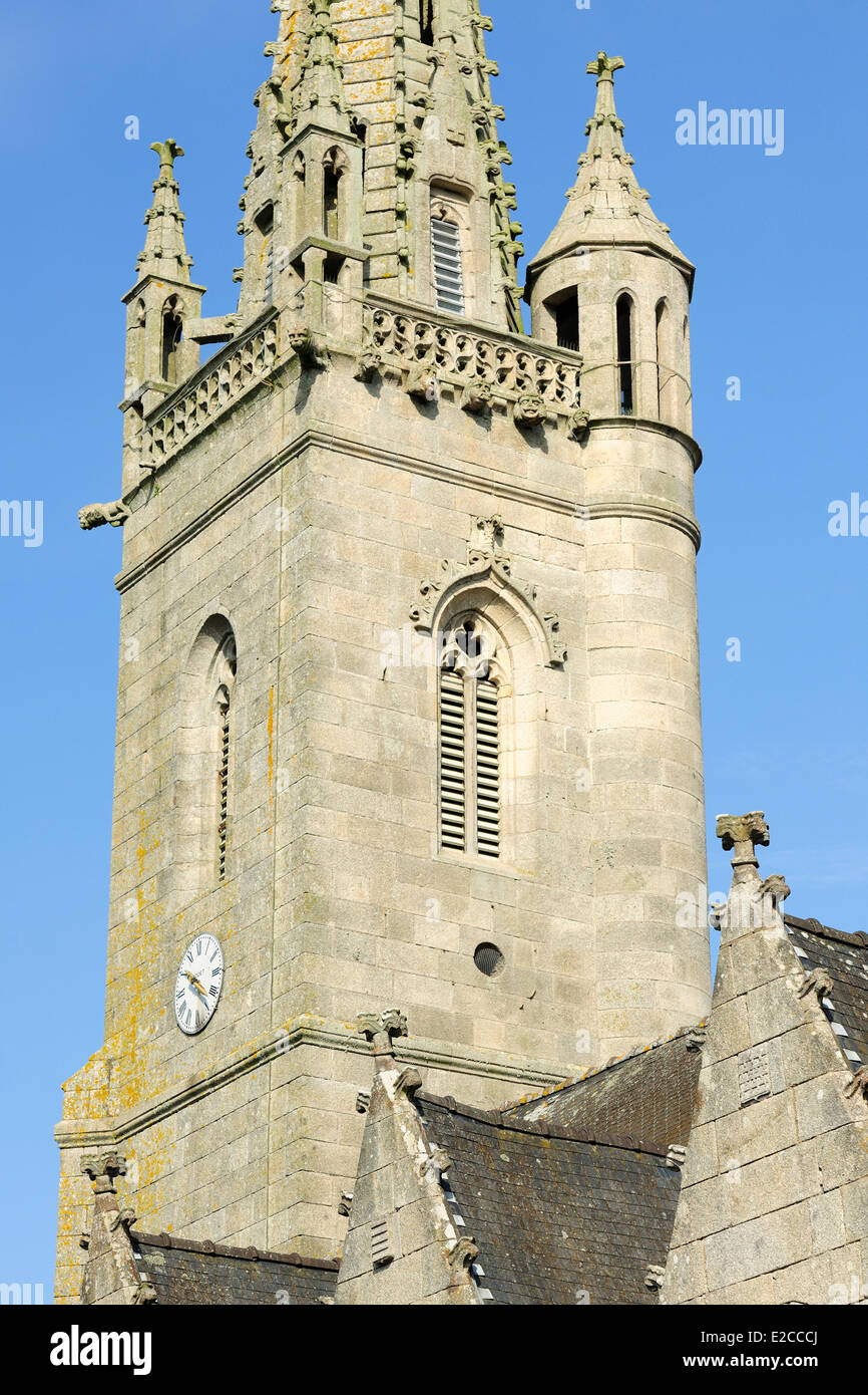 France, Cotes d'Armor, Mur de Bretagne, l'église Banque D'Images