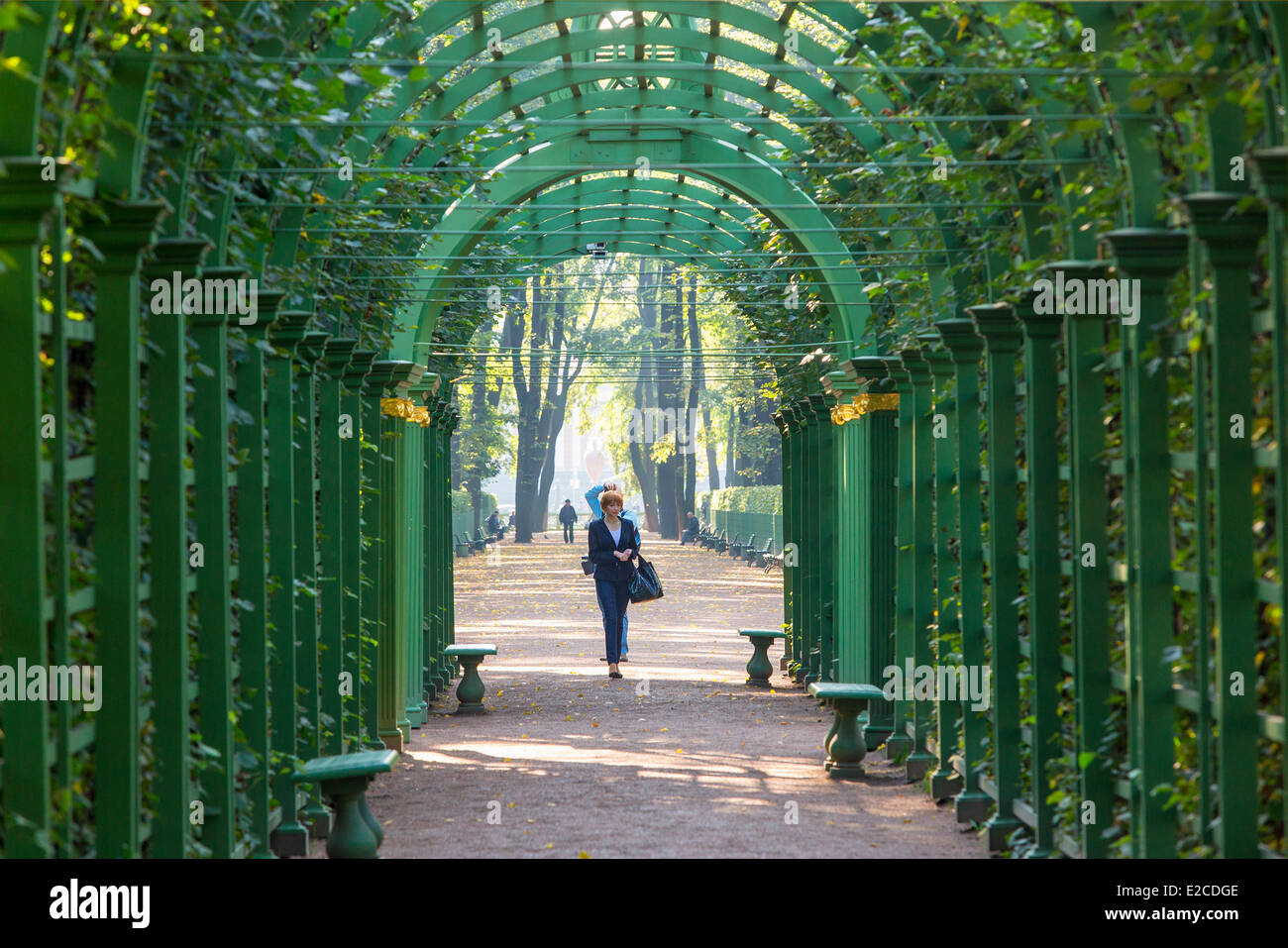 La Russie, Saint-Pétersbourg, inscrite au Patrimoine Mondial de l'UNESCO, le jardin d'été Banque D'Images