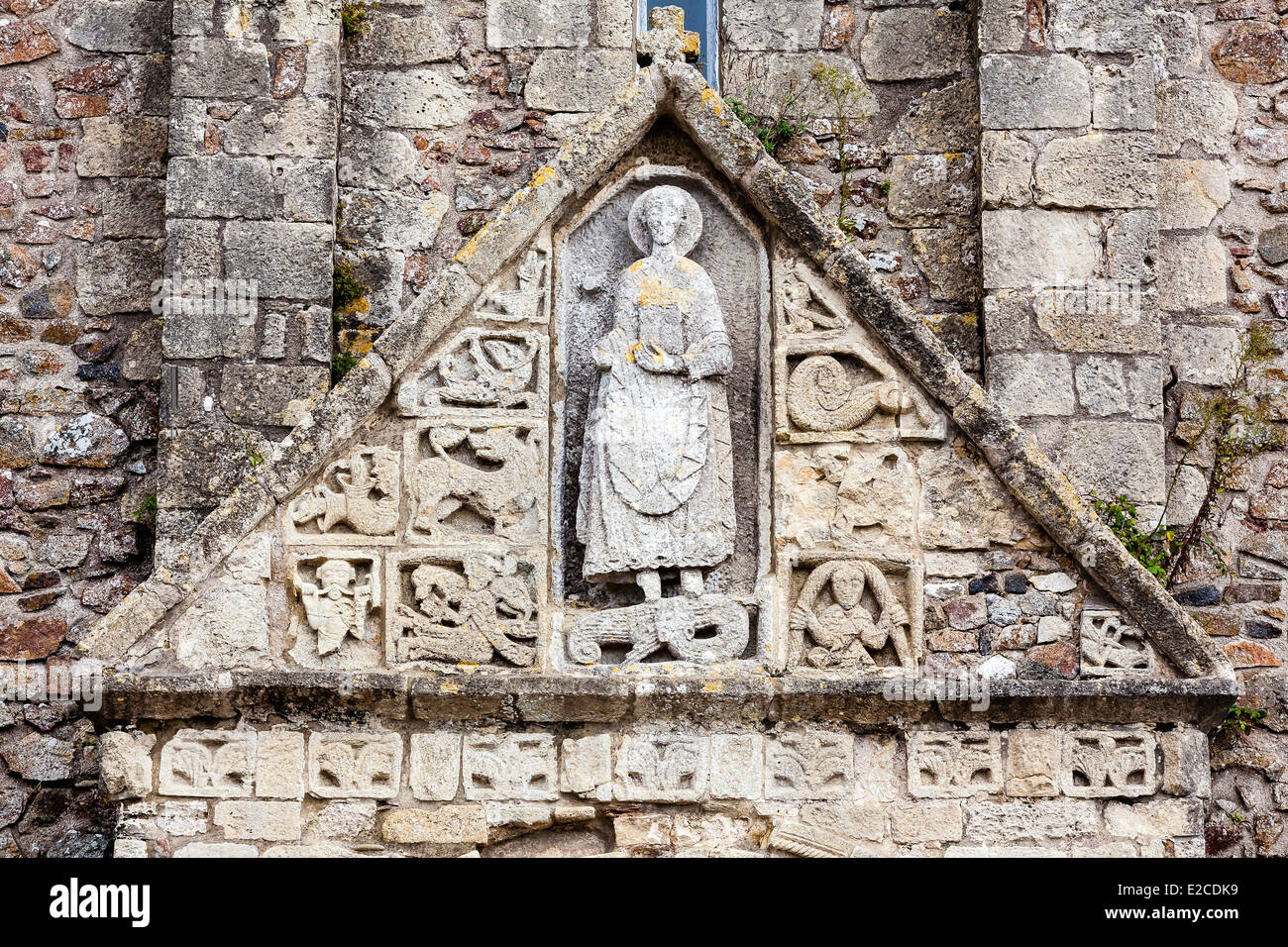 France, Vendée, Brem sur Mer, église de Saint Nicolas 11e siècle Banque D'Images