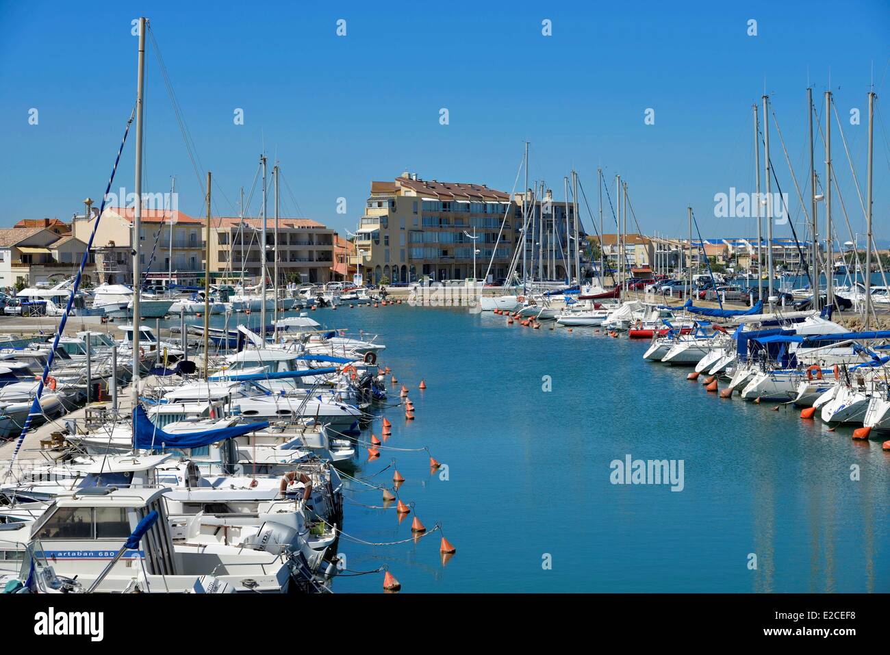 La France, l'Hérault, Valras plage, port de plaisance, bateaux et