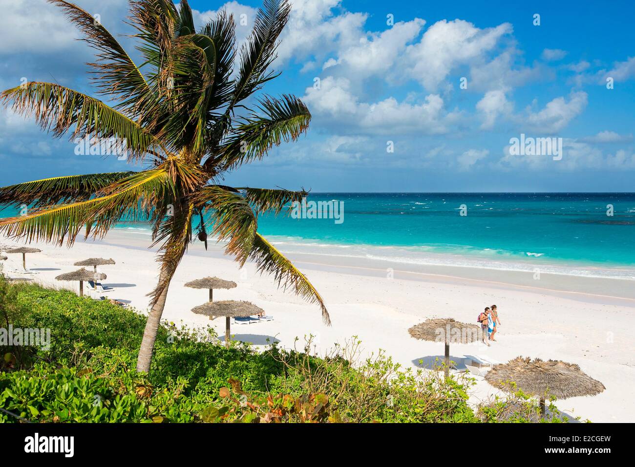 Harbour Island, Bahamas, Pink Sands Hotel, la barre bleue Banque D'Images