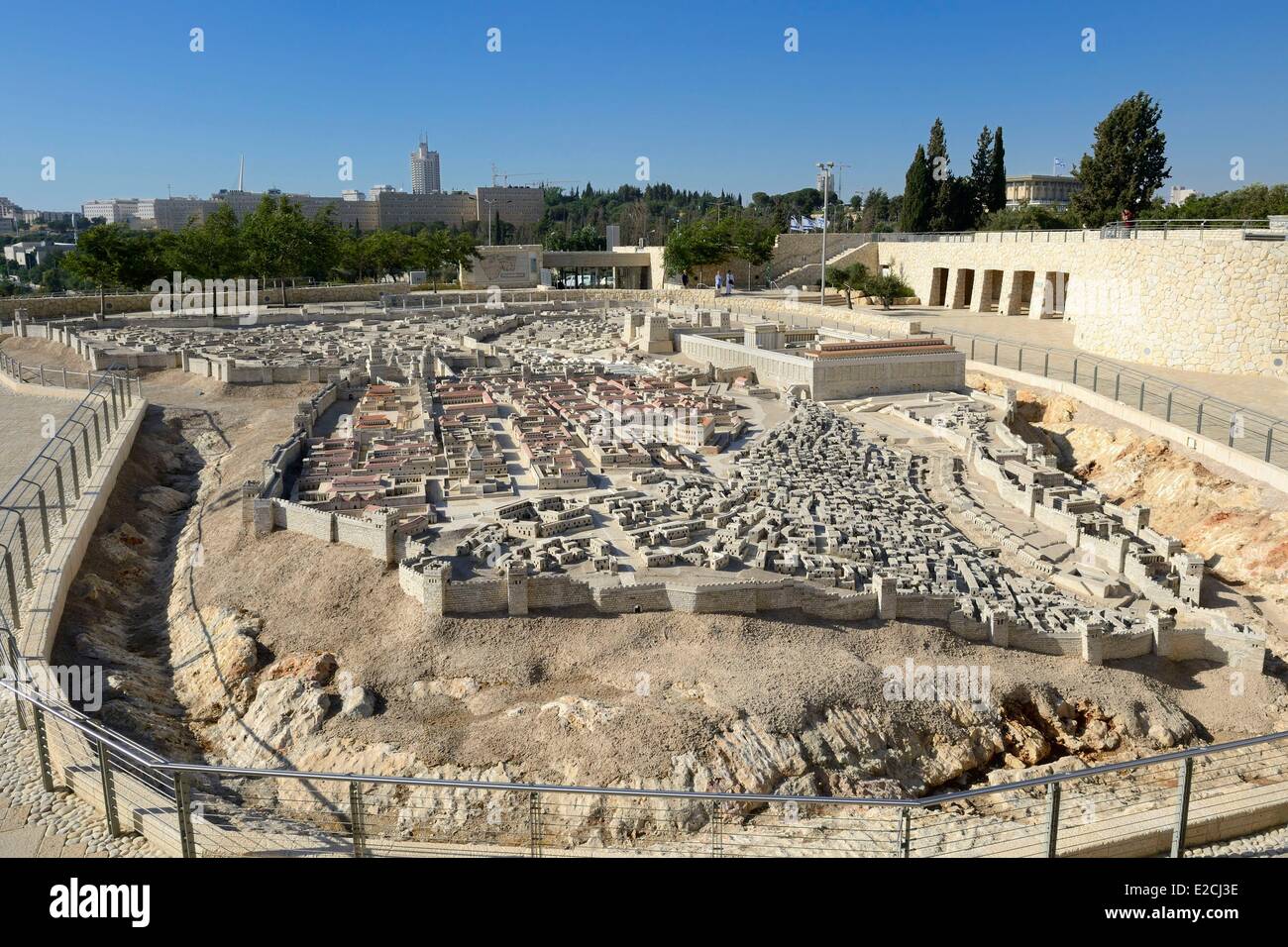 Israël, Jérusalem, Guivat Ram District, Musée d'Israël, le modèle de Jérusalem à l'époque du Second Temple construit par Hérode le Grand Banque D'Images Israël, Jérusalem, Guivat Ram District, Musée d'Israël, le modèle de Jérusalem à l'époque du Second Temple construit par Hérode le Grand Banque D'Images
