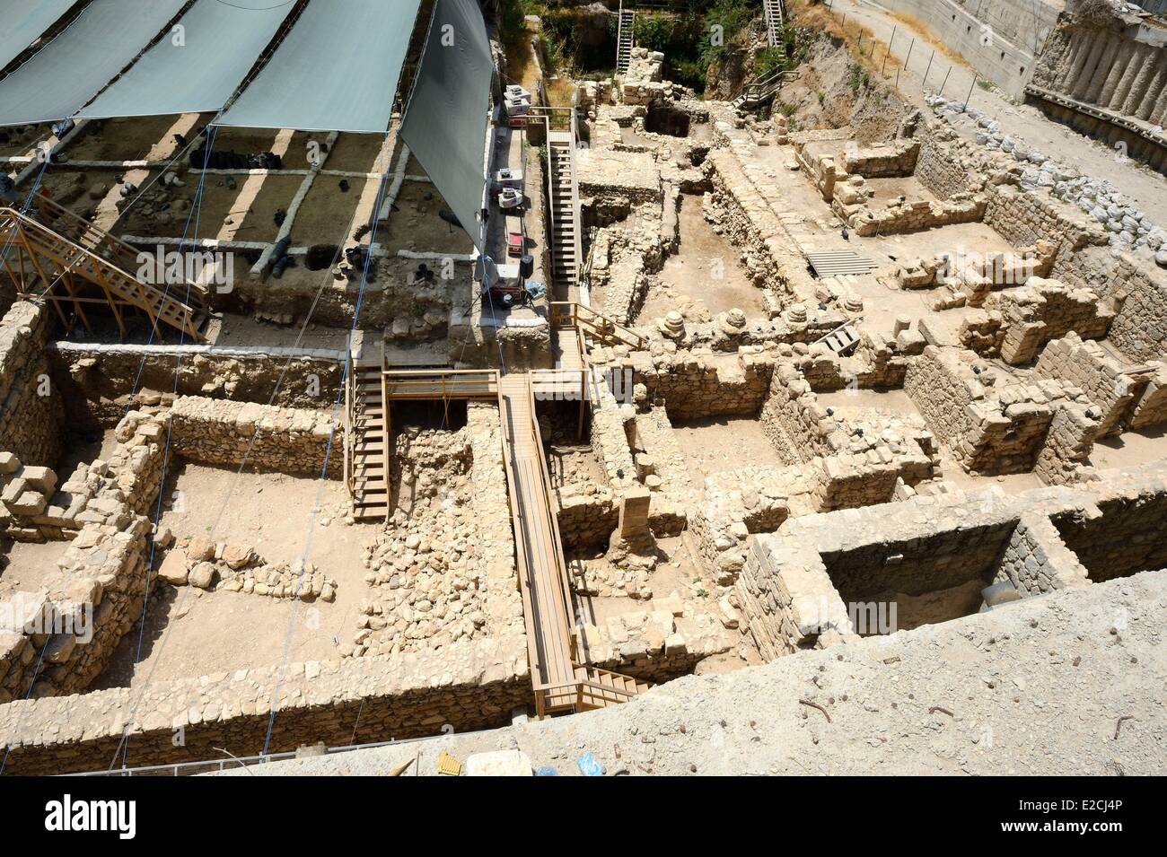 Israël, Jérusalem, ville sainte, la ville de David, au sud de la vieille ville, l'excavation Banque D'Images