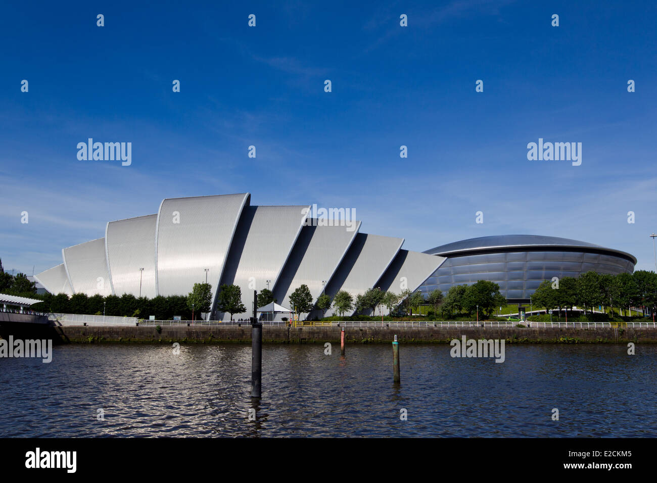 SECC et SSE Hydro Arena de Glasgow sur la rivière Clyde Banque D'Images