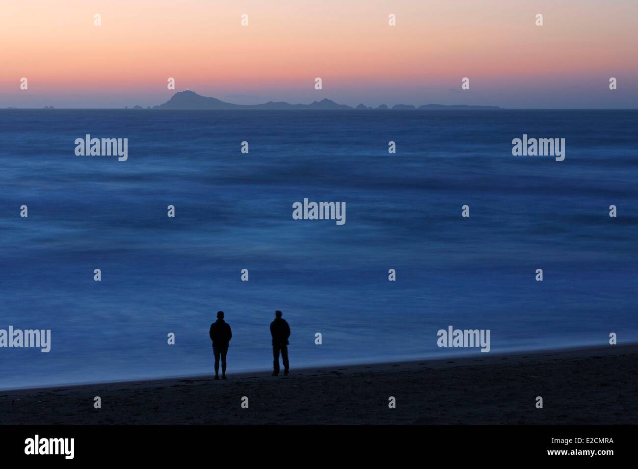 Les îles Habibas Algérie vue de la côte Méditerranéenne Banque D'Images