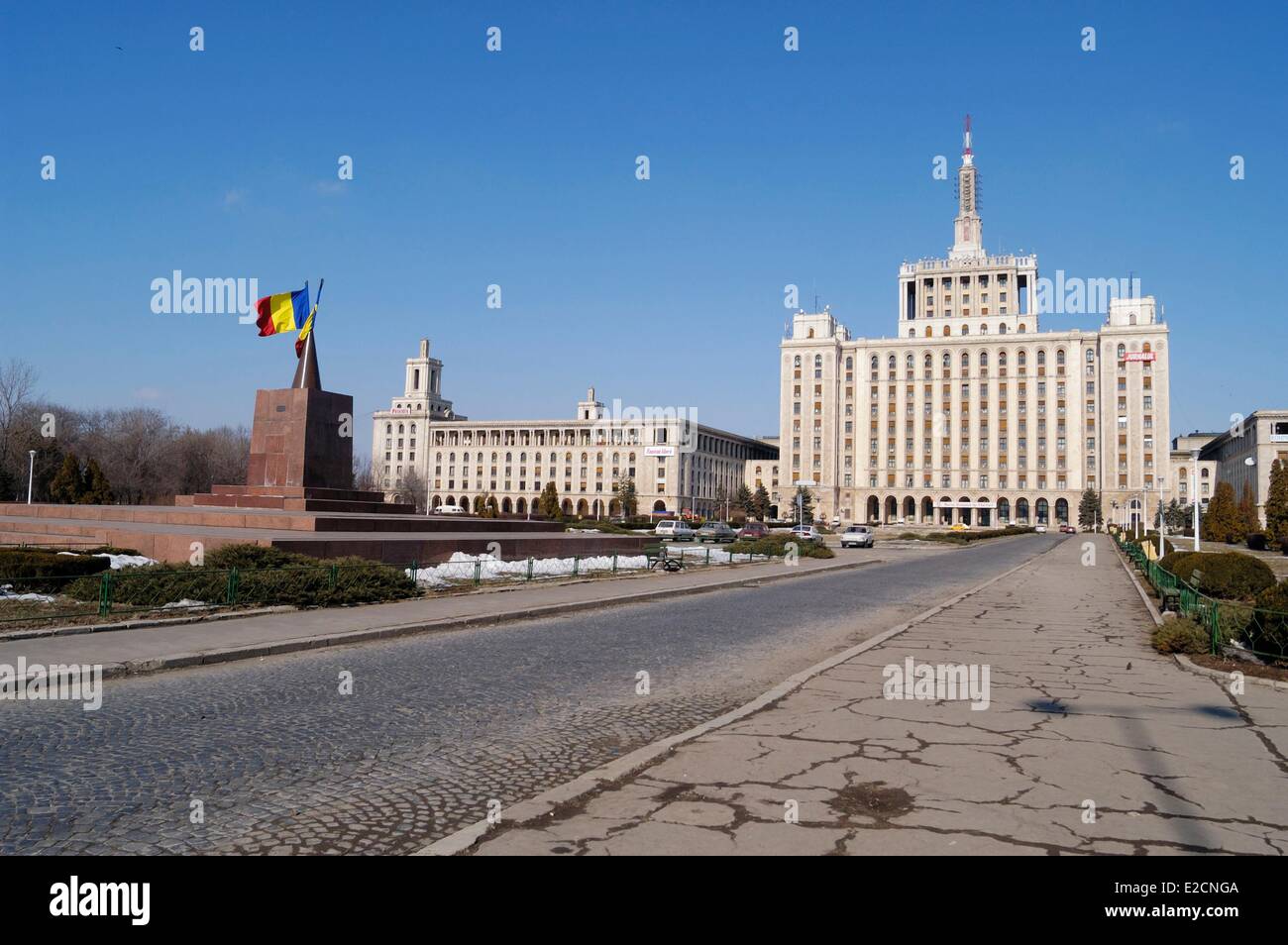 Roumanie Munténie Bucarest place Presei Libere Casa (Maison de la presse libre) Banque D'Images