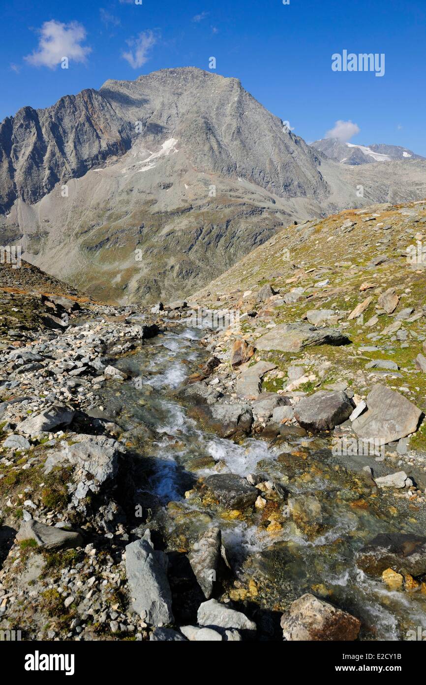 France Savoie Haute Maurienne Aussois randonnées au lac Genepy (2900m) au-dessus du refuge de la Dent Parrachee (2511m) Banque D'Images