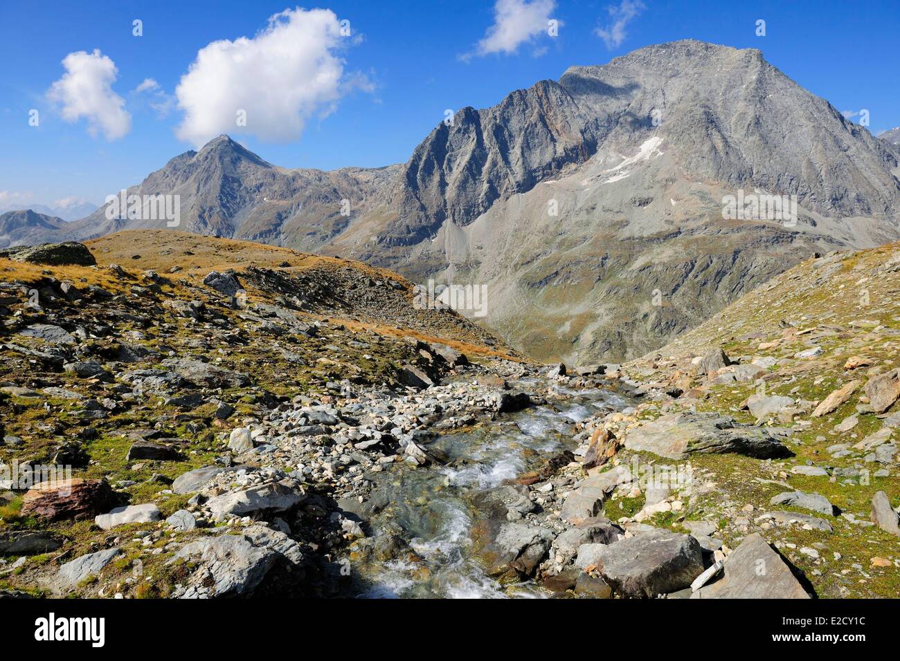 France Savoie Haute Maurienne Aussois randonnées au lac Genepy (2900m) au-dessus du refuge de la Dent Parrachee (2511m) Banque D'Images