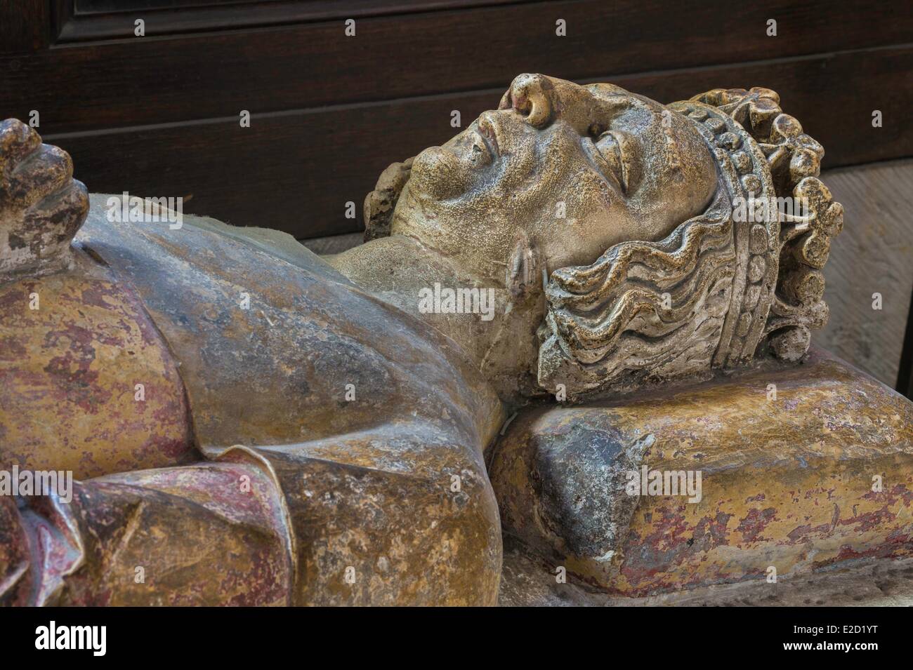 France Seine Maritime Rouen Notre Dame de la Cathédrale de Rouen, le gisant de Guillaume Longue épée duc de Normandie et fils de Banque D'Images