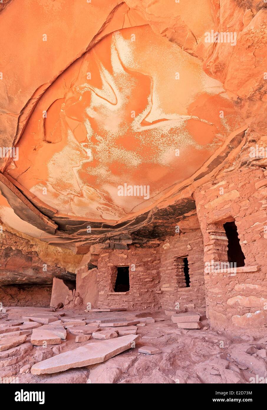 United States Utah Colorado Plateau Cedar Mesa Road Canyon ruines Anasazi Banque D'Images