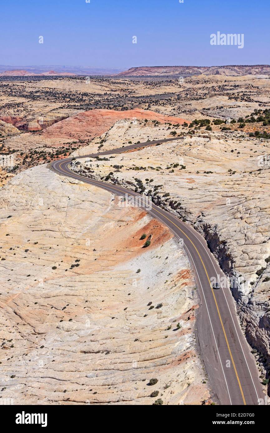 United States Utah Colorado Plateau l'Utah State Route 12 (Scenic Byway 12) désigné un All-American Road de la tête de la Banque D'Images