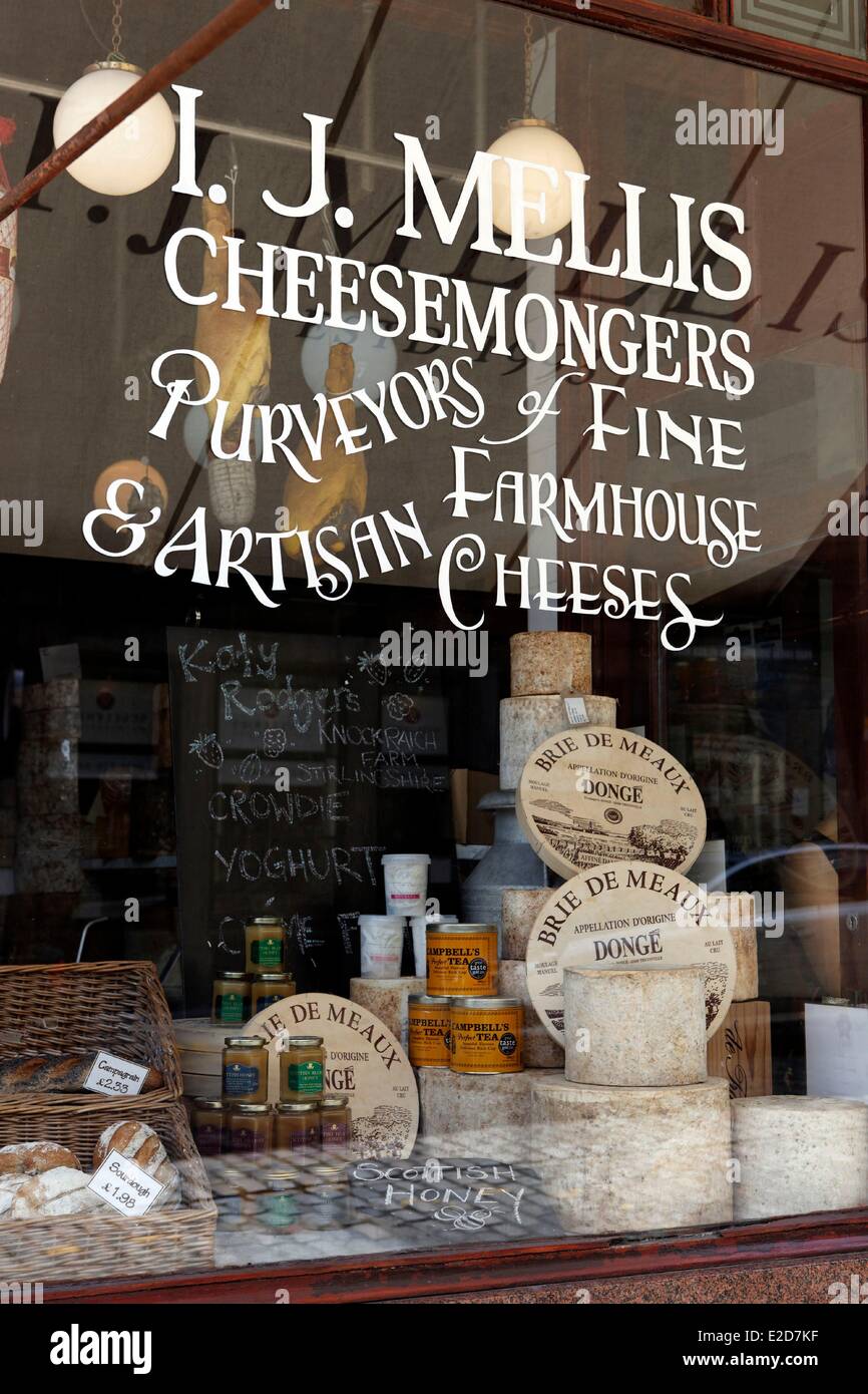 Royaume-uni Ecosse Edimbourg inscrite au Patrimoine Mondial de l'UNESCO près de Stockbridge fromager I.J. Mellis Banque D'Images