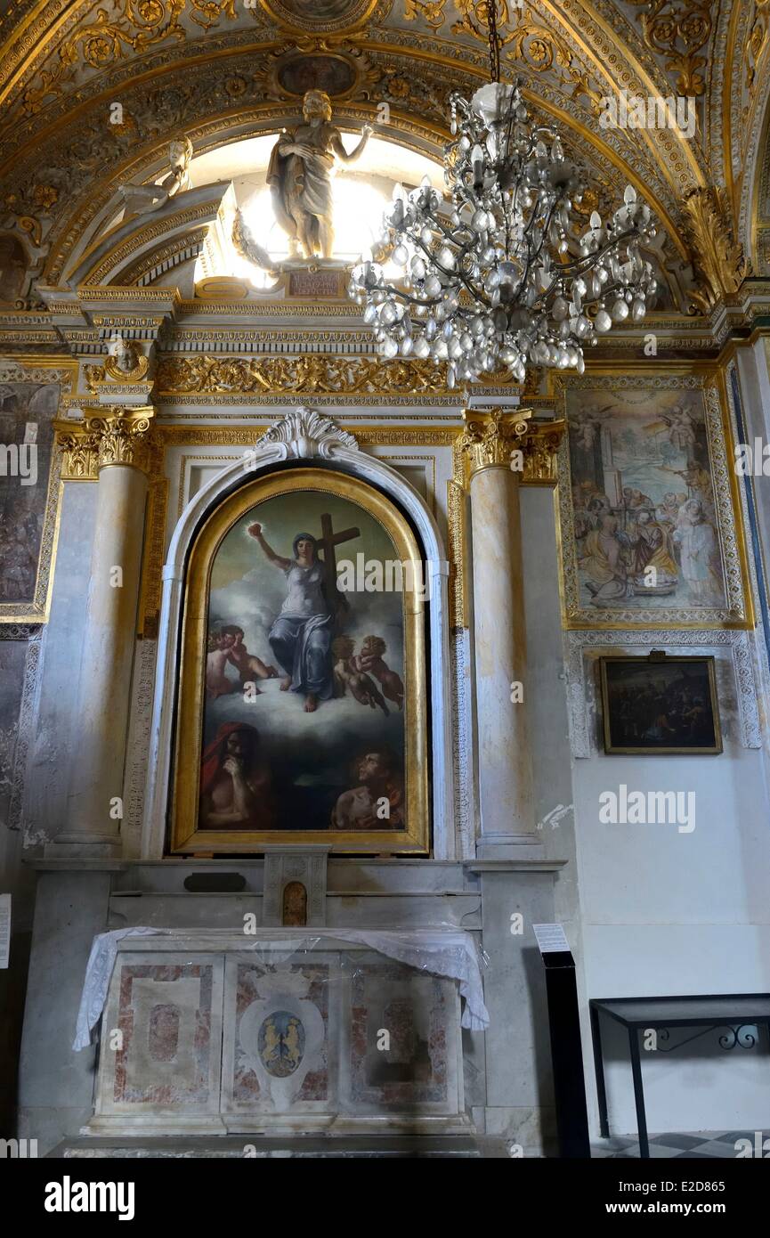 France Corse du Sud Ajaccio Cathédrale de Notre Dame de l'Assomption (Santa Maria Assunta cathedral) dans la peinture de Delacroix Banque D'Images