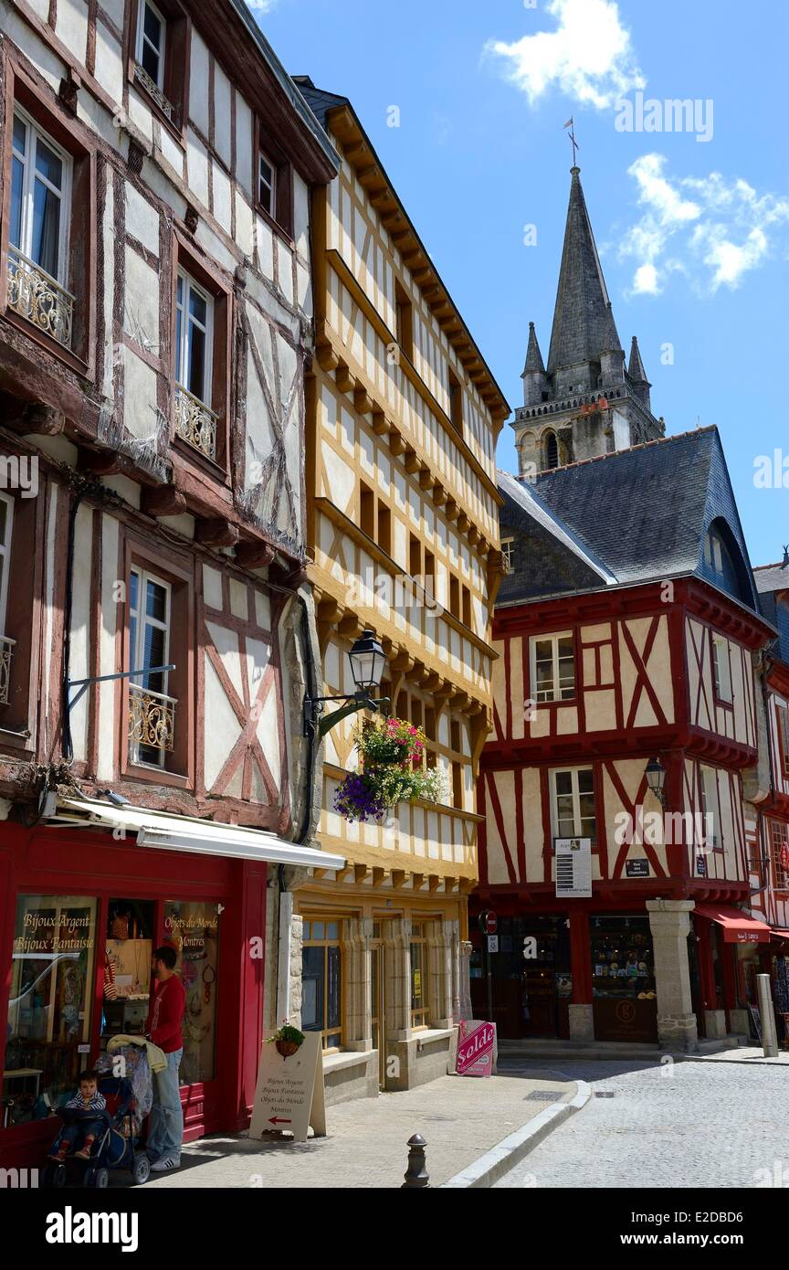 France, Morbihan, Golfe du Morbihan (Golfe du Morbihan), Vannes, maisons à colombages rue Emile France, Morbihan, Golfe du Morbihan (Golfe du Morbihan), Vannes, maisons à colombages rue Emile