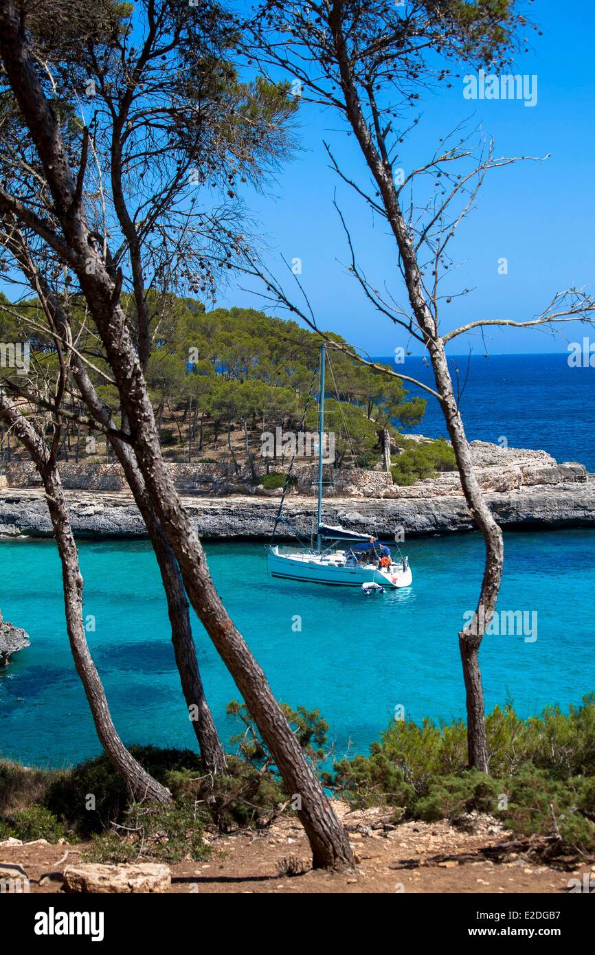 L'Espagne, îles Baléares, Mallorca, Parc Naturel de Mondrago, Karistos Banque D'Images