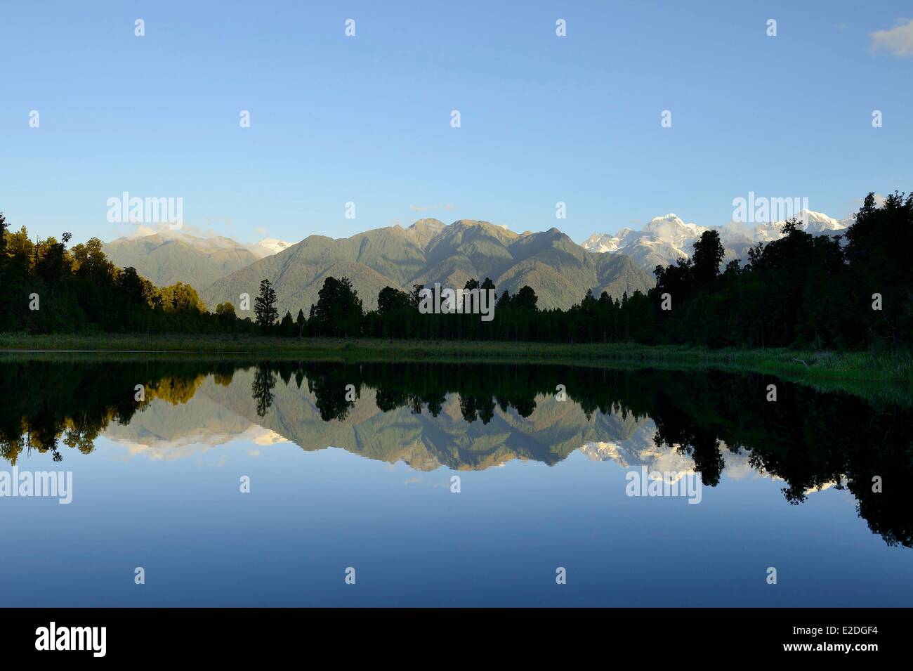La Nouvelle-Zélande Île du Sud, région de la côte ouest, Te Wahipounamu site répertorié au Patrimoine Mondial de l'UNESCO le parc national de Westland Banque D'Images