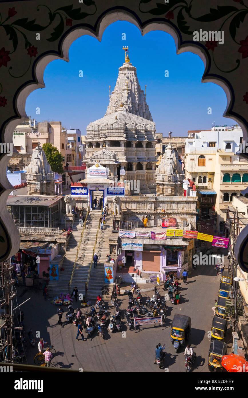 Inde Rajasthan Udaipur le Jagdish Temple est un temple hindou dédié au dieu Vishnu Banque D'Images