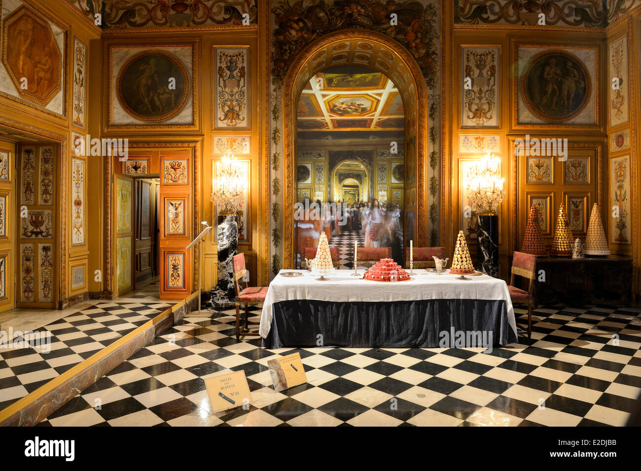 France Seine et Marne Maincy Chateau de Vaux le Vicomte les buffets prix Banque D'Images