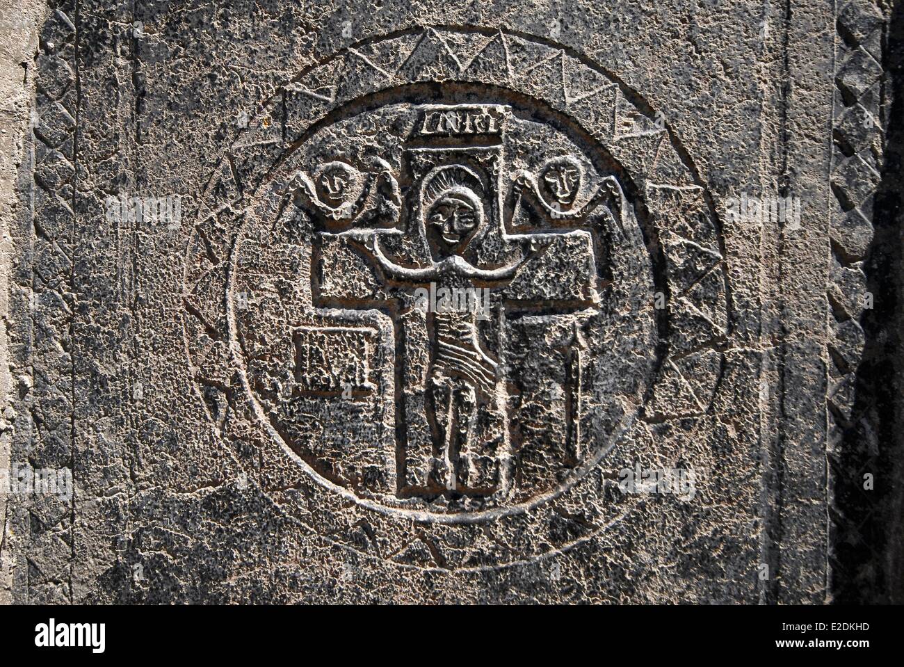 L'Irlande dans le comté de Galway Inisheer Aran Eglise de Saint Kevin du 10e siècle Banque D'Images