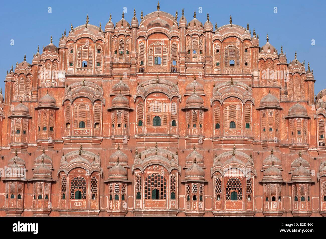 Inde Rajasthan Jaipur Palais des Vents Hawa Mahal a été construit en 1799 Banque D'Images