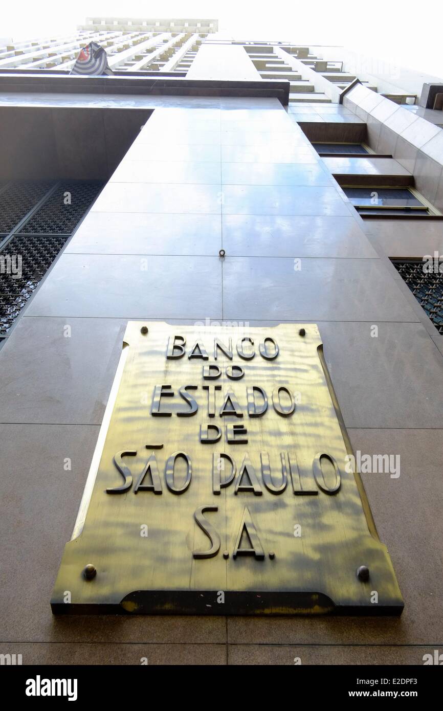 Brésil Sao Paulo banque Banespa building Banque D'Images