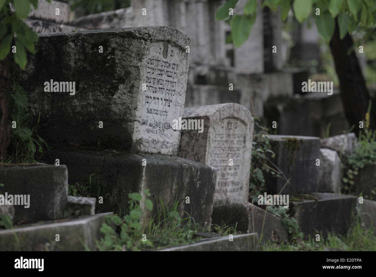 L'OId cimetière juif de Sarajevo, Bosnie-et-Herzégovine. Banque D'Images