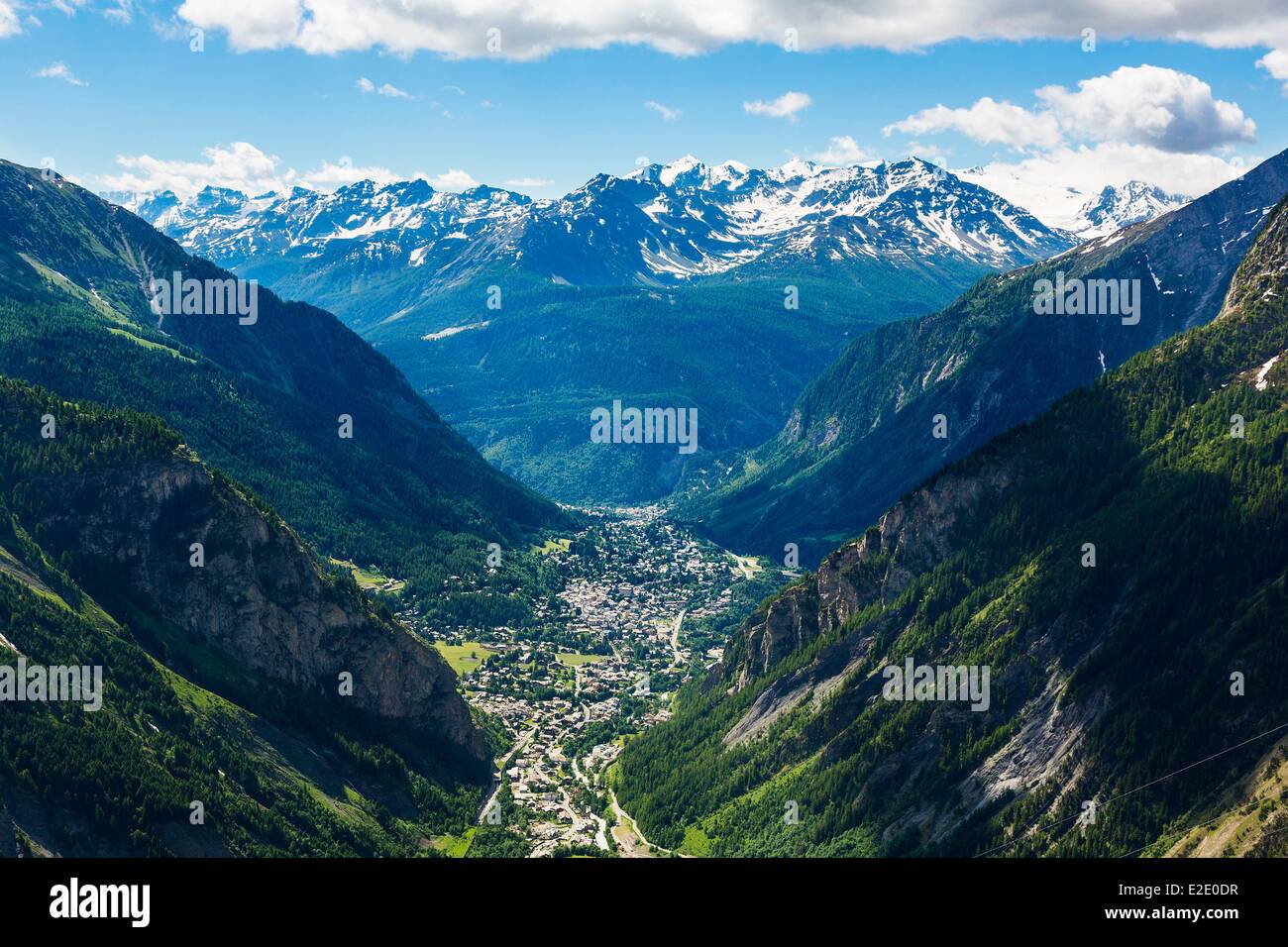 Italie Val d'Aoste Courmayeur vue du Pavillon du Mont Frety Banque D'Images