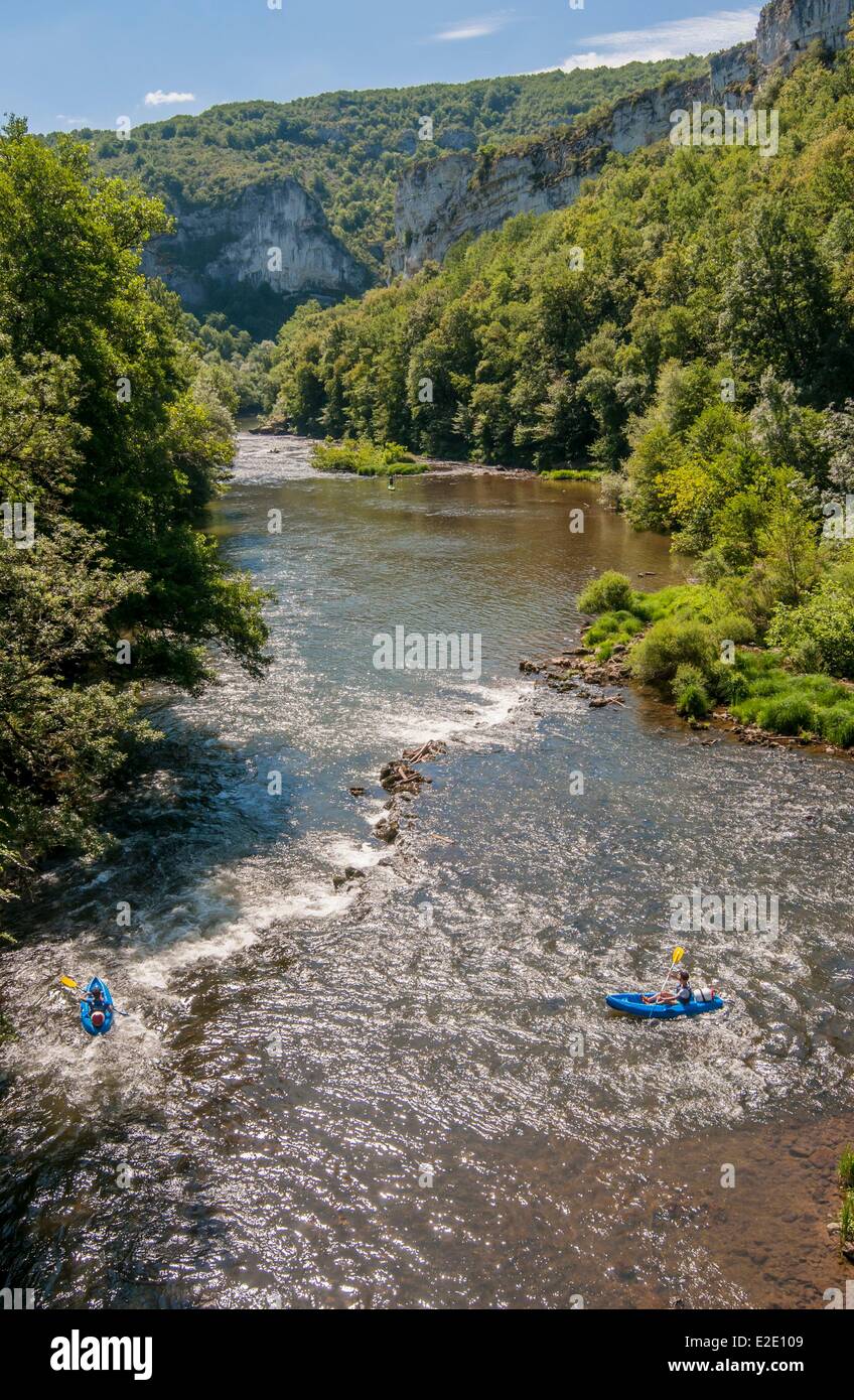 France Tarn et Garonne gorges de l'Aveyron près de Saint Antonin Noble Val Aveyron Banque D'Images