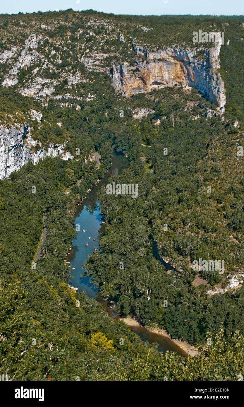 France Tarn et Garonne gorges de l'Aveyron près de Saint Antonin Noble Val Banque D'Images