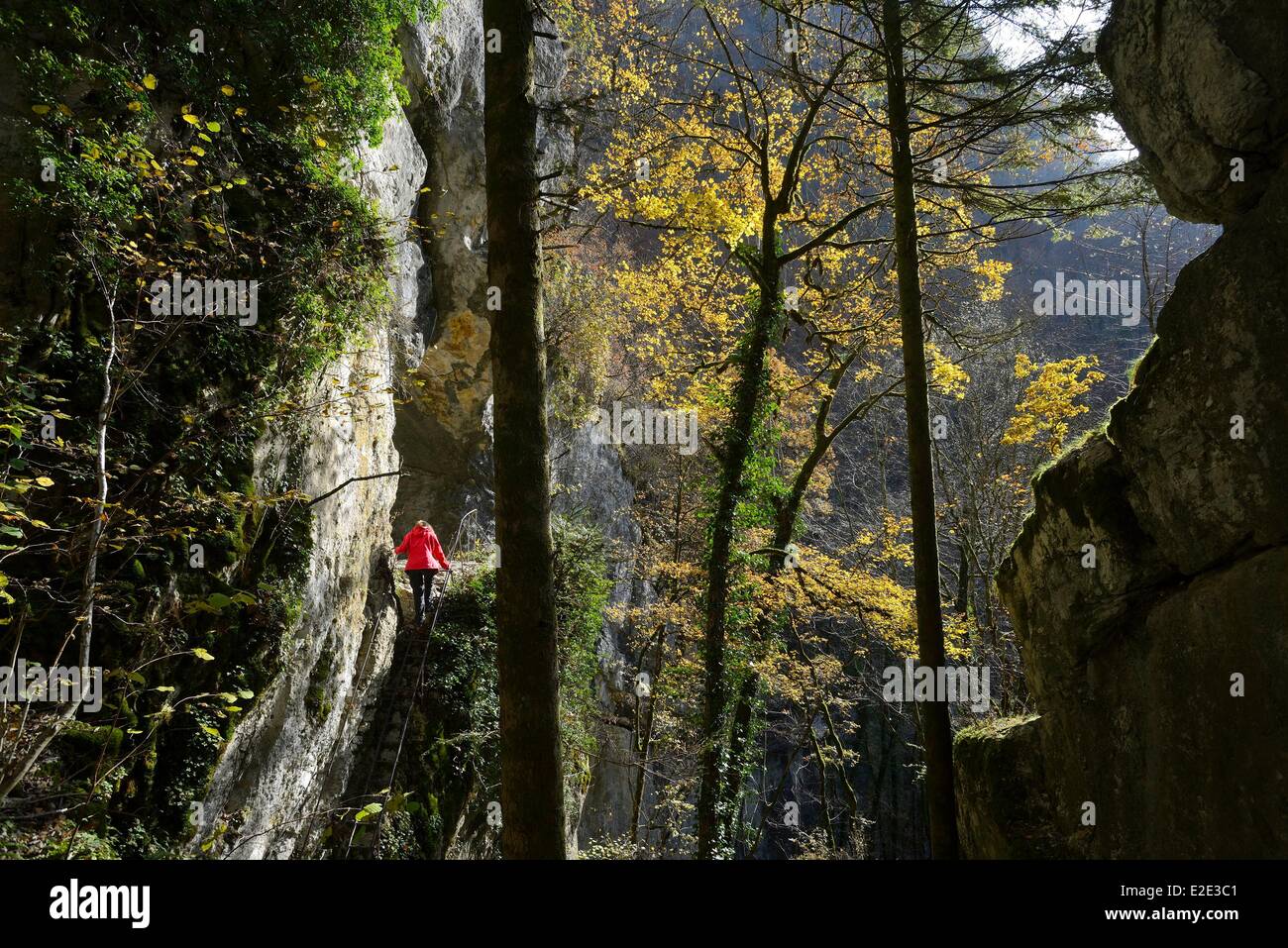 France Doubs Mouthier Hautepierre grotte Faux Monnayeurs Banque D'Images