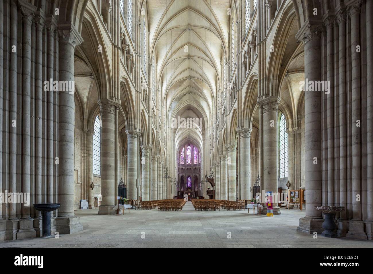 La France, l'Aisne, Soissons, la cathédrale Banque D'Images