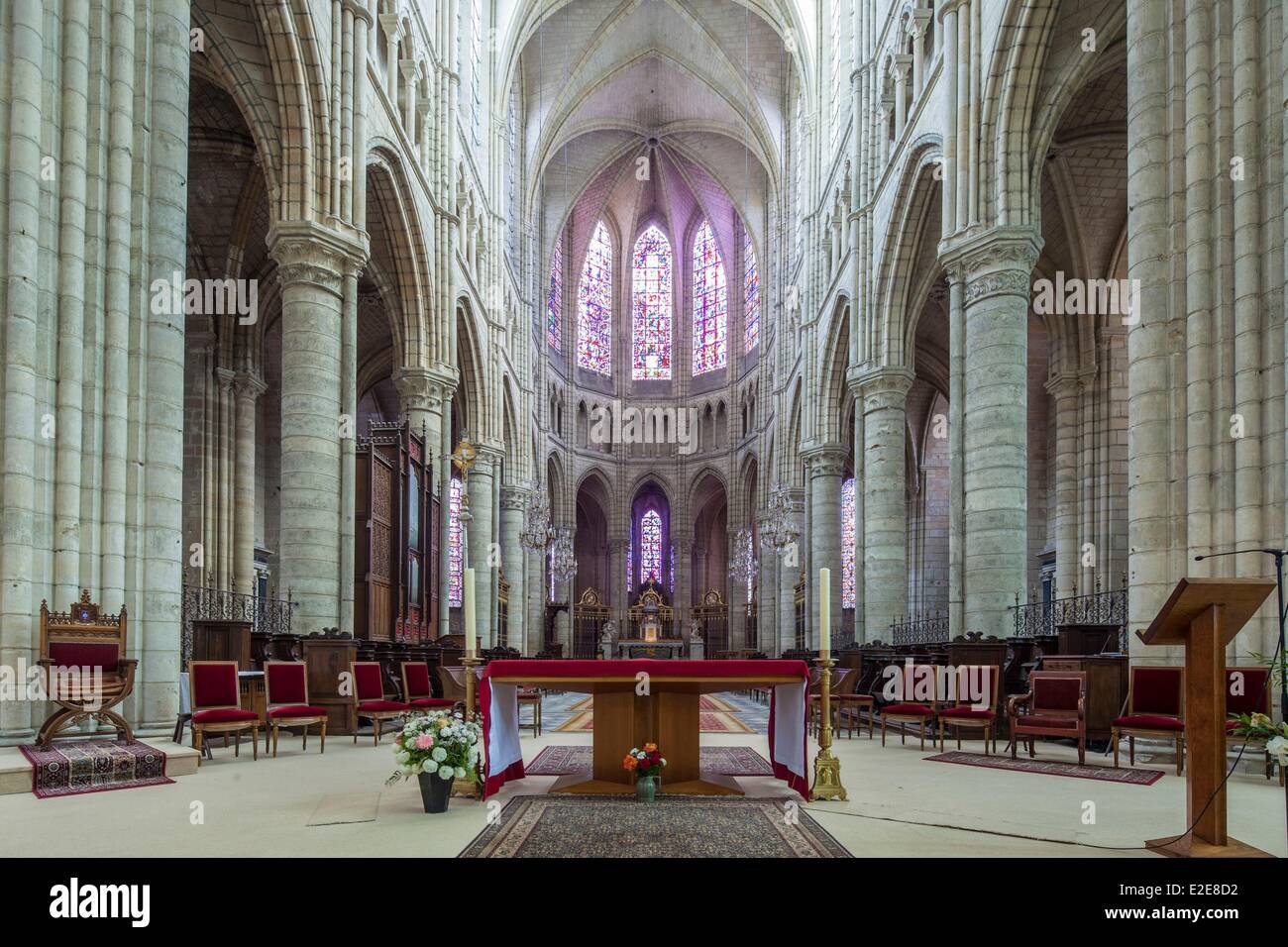 La France, l'Aisne, Soissons, la cathédrale Banque D'Images