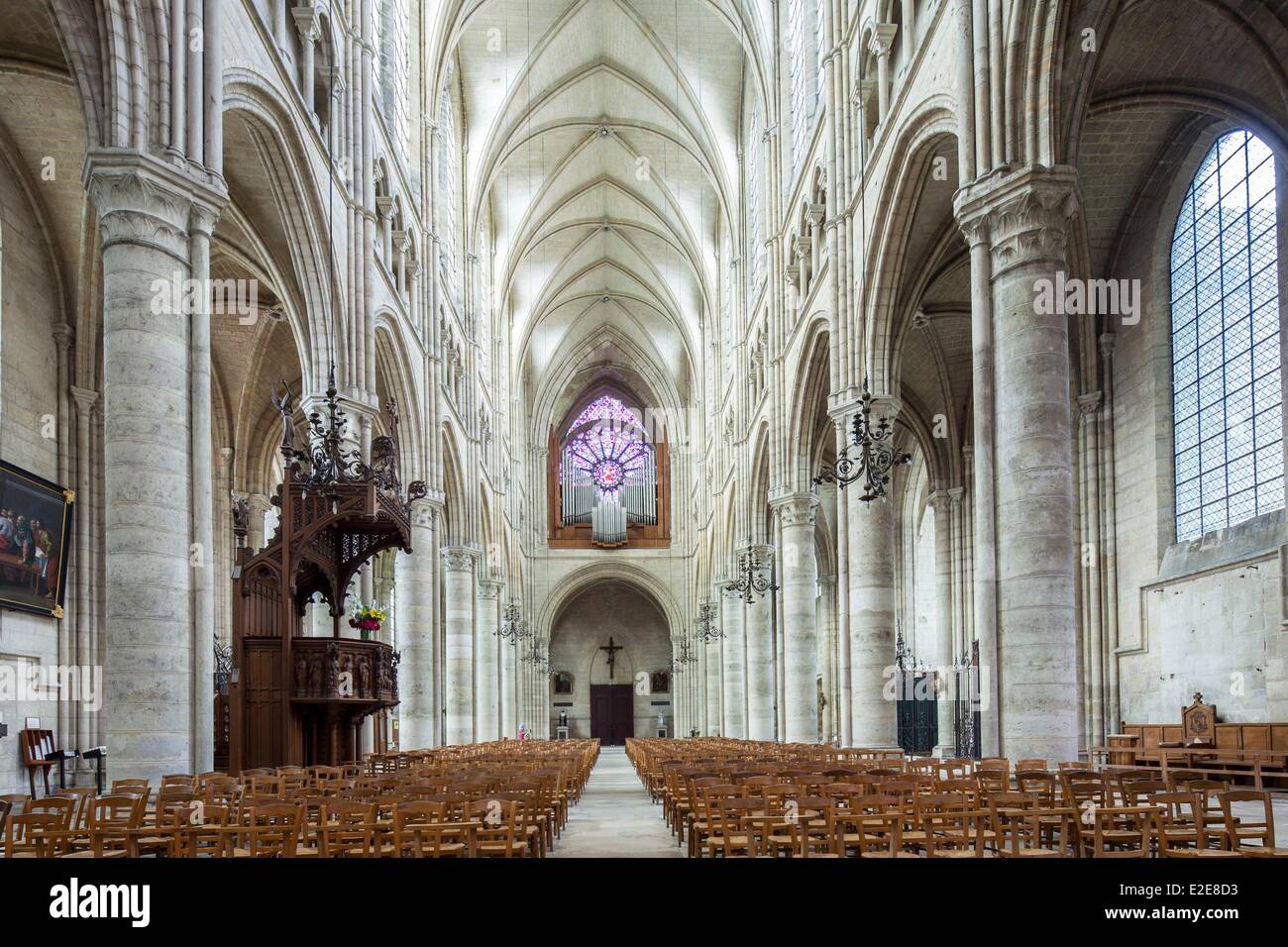 La France, l'Aisne, Soissons, la cathédrale Banque D'Images