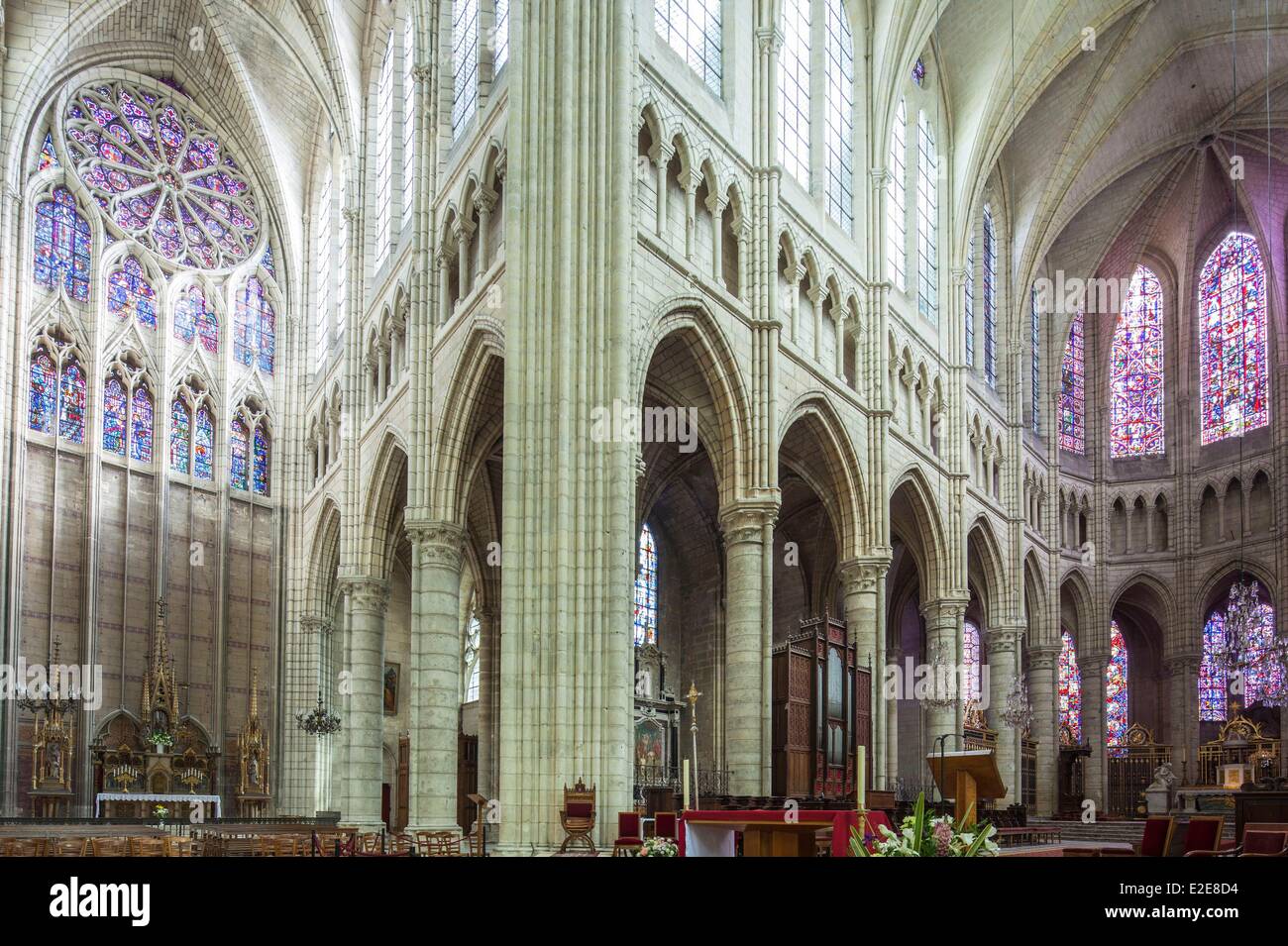 La France, l'Aisne, Soissons, la cathédrale Banque D'Images