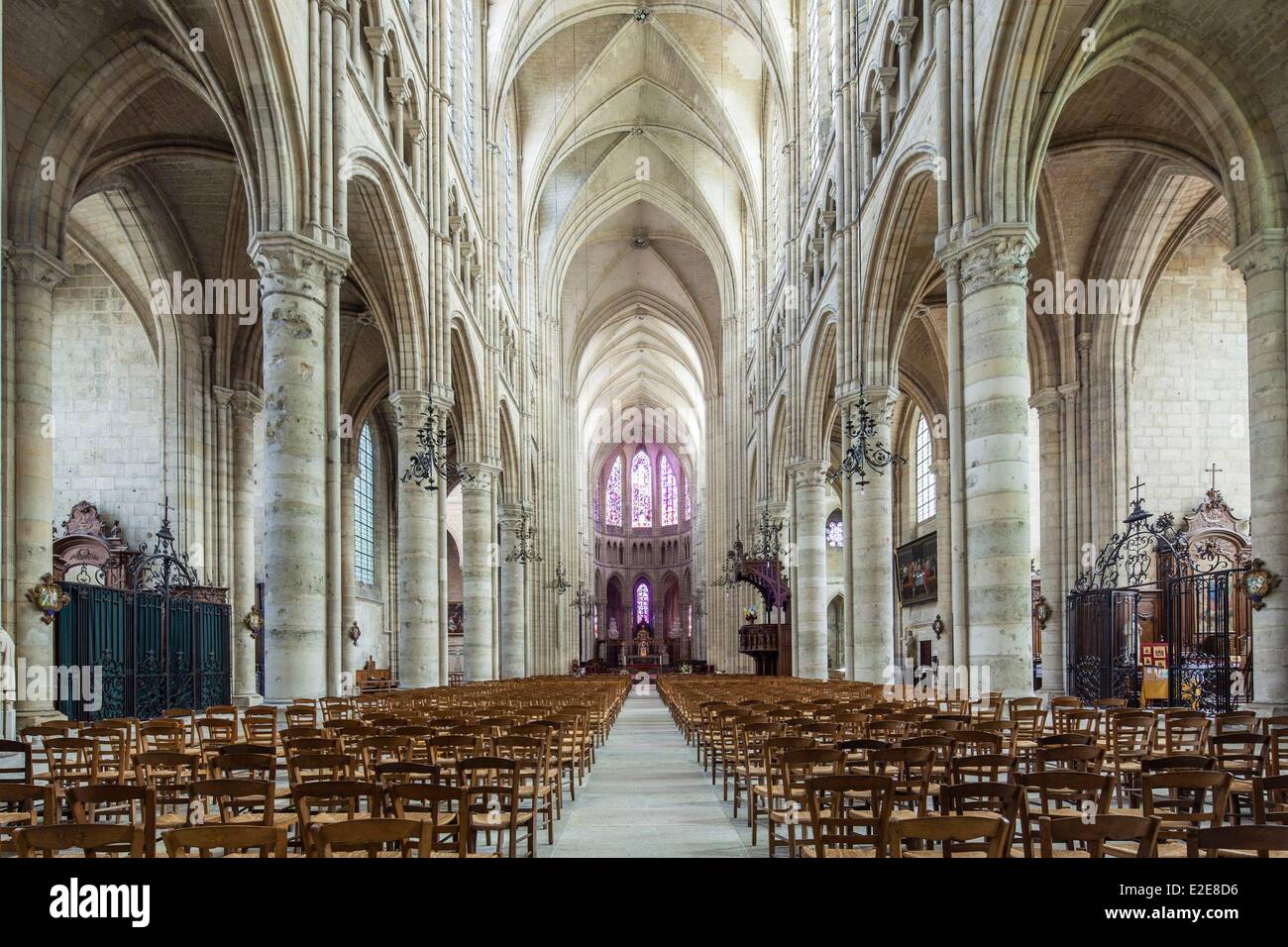 La France, l'Aisne, Soissons, la cathédrale Banque D'Images