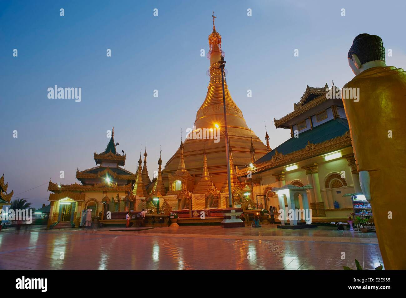 Myanmar (Birmanie), l'État Môn, Mawlamyine (Moulmein), Paya Kyaikthanian, temple, monastère Banque D'Images