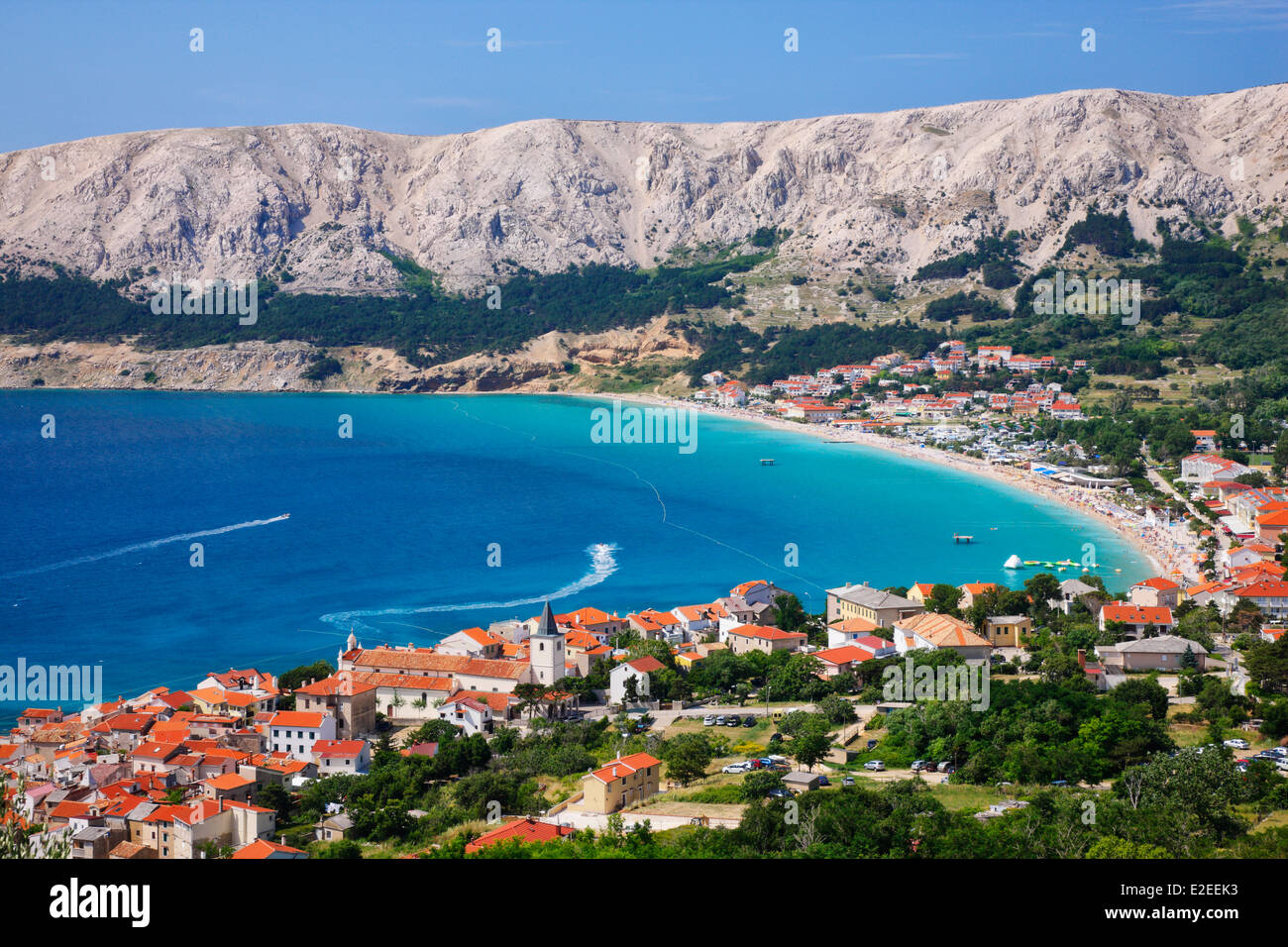 Baska ville, île de Krk Banque D'Images
