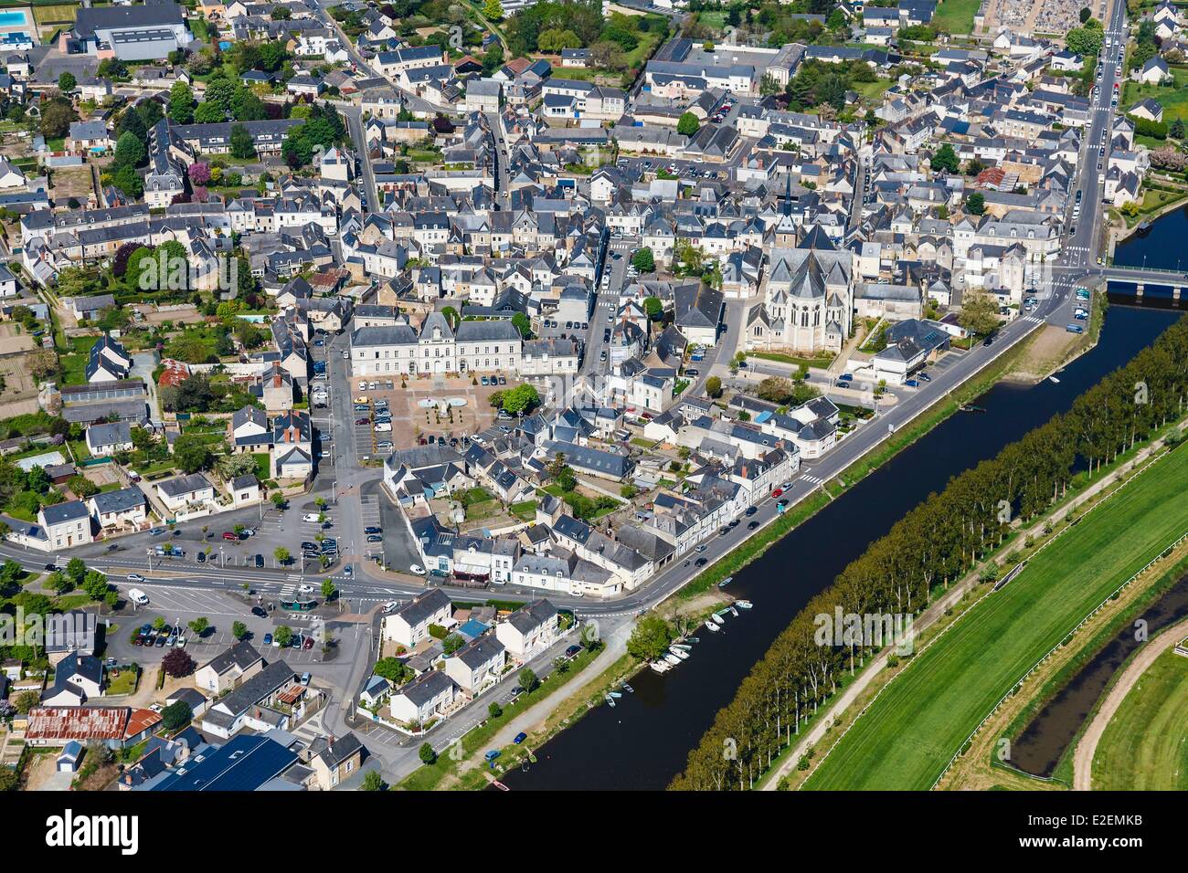 La France, dans le Maine et Loire, le Lion d'Angers (vue aérienne) Banque D'Images