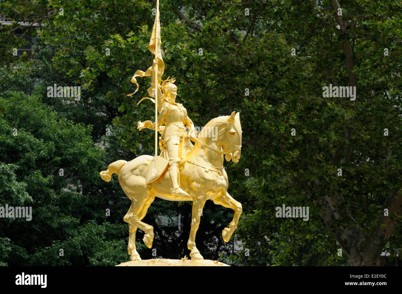 United States, Pennsylvania, Philadelphia, statue de Jeanne d'Arc de Emmanuel Fremiet Banque D'Images