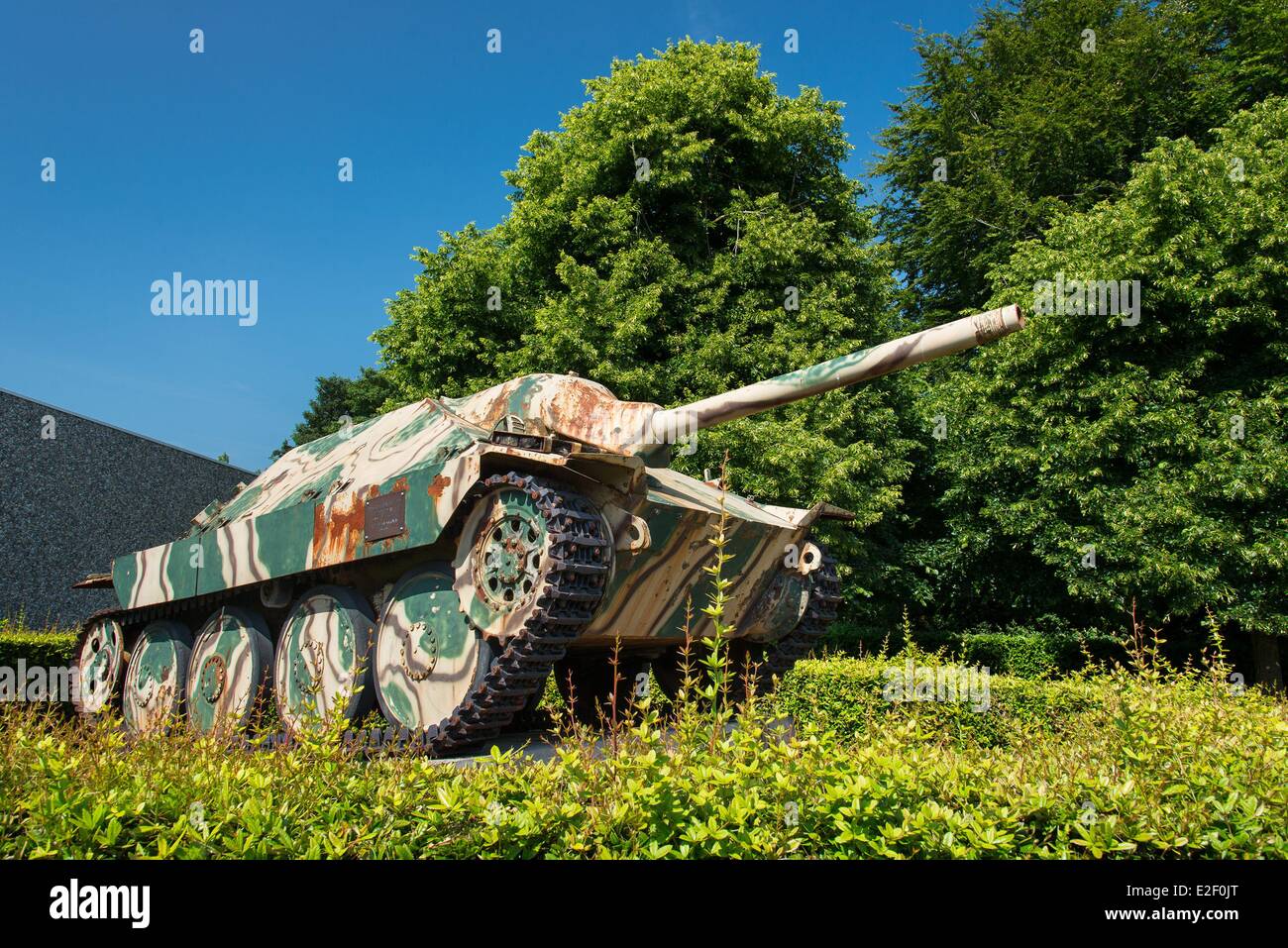 France, Calvados, Bayeux, musée de la bataille de Normandie, l'allemand Hetzer tank Banque D'Images
